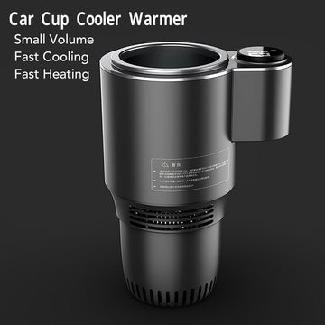 Car Cooling & Heating Cup Holder, 12V Portable Smart Heating Cooling Tumbler Holder for Office, Travel, Household (Container Product Without Box) - Imported from UK